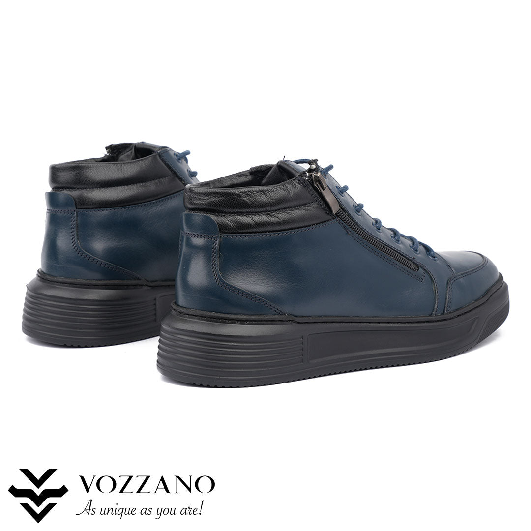 205 - Baskets Montantes en Cuir Véritable – Confort & Style